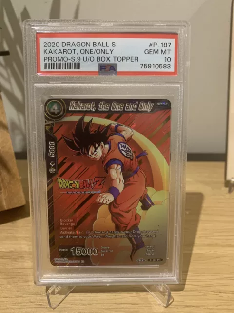 DBS TCG Kakarot, The One And Only Box Topper PSA graded 10