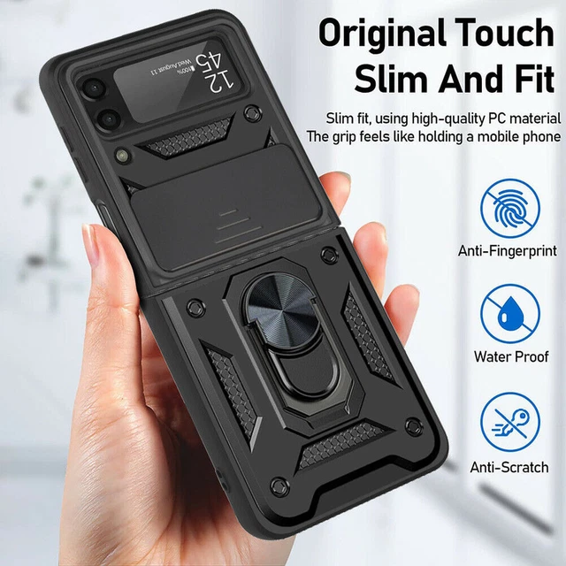 Étui Pour Samsung Galaxy Z Flip 3 5G housse Coque antichoc robuste + Ring Holder