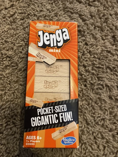 HASBRO GAMING JENGA Mini Pocket-Sized Gigantic Fun New Sealed 2 £5.75 ...