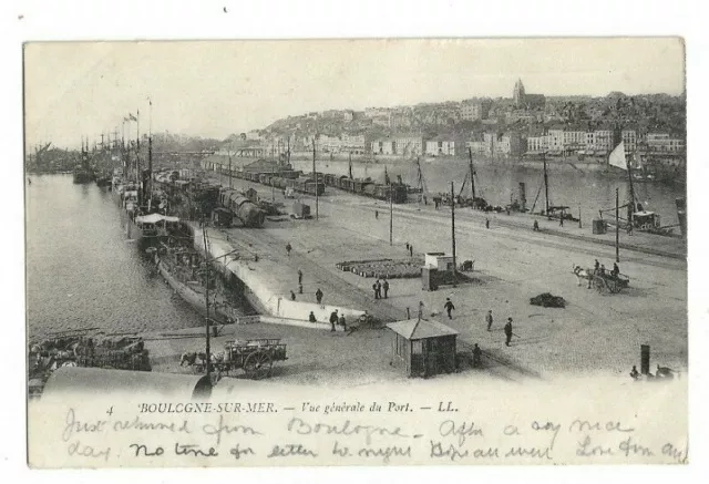 Boulogne-Sur-Mer. Vue Generale Du Port, France.  Carte Postale.