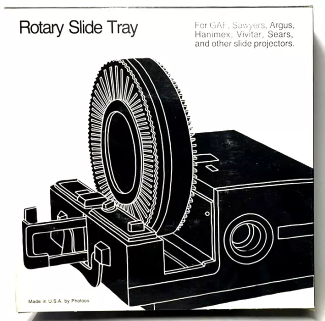 Photoco Rotary 100 Slide Tray GAF Argus Vivitar Sears Hanimex Projector Carousel