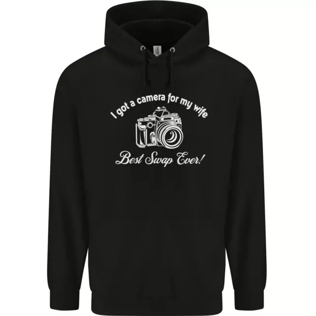 Camera for My Wife Photography Photographer Mens 80% Cotton Hoodie