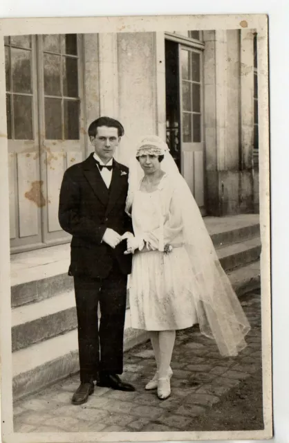 AY - Marne - CPA 51 - Carte Photo Jeunes Mariés ( D. Franjou Photog. Ay au dos )