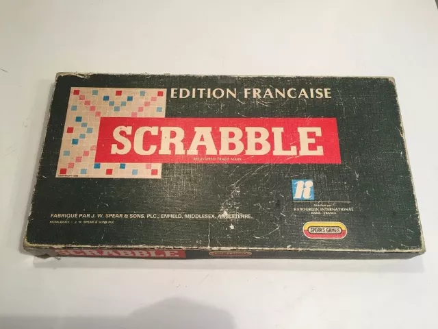 Lettre pion tuile pièce détachée jeu de société Scrabble J.W.SPEAR & SONS