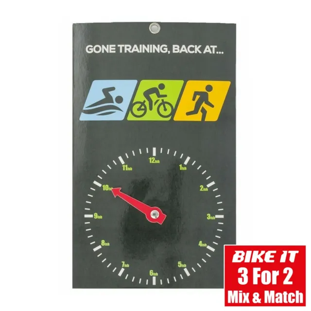 New Cycle Clock Face Sign - Gone Training Back At - Triathlon - Bike Bicycle