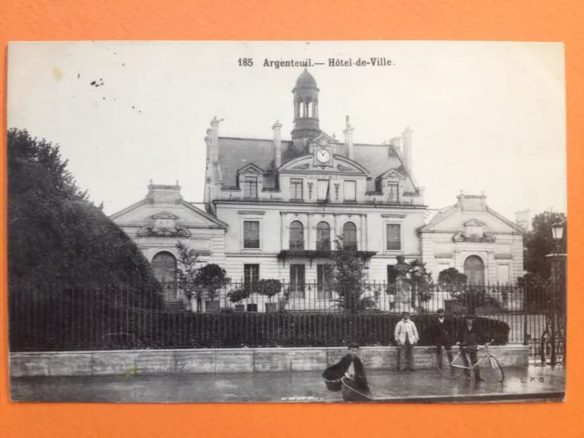 cpa 95 - ARGENTEUIL Val d'Oise HÔTEL de VILLE en 1910