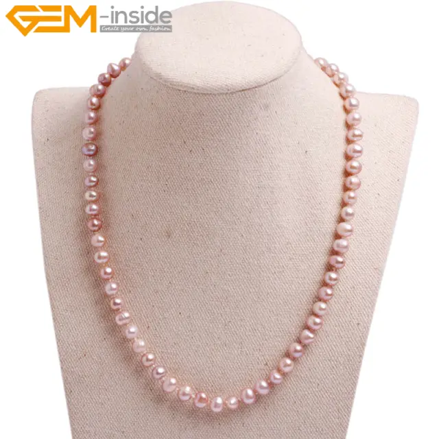Handmade Cultured Freshwater Pearl Beaded Jewelry Necklaces Gift Idea Healing 3
