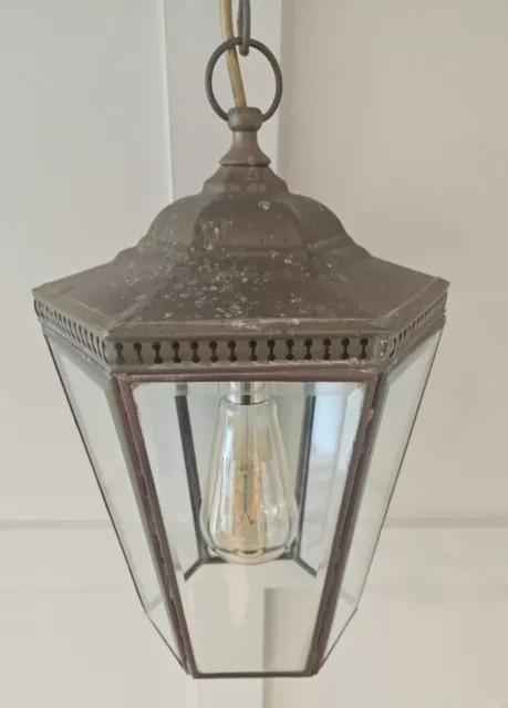 Victorian Syle Copper Hanging lamp/light/lantern porch hallway indoor house.