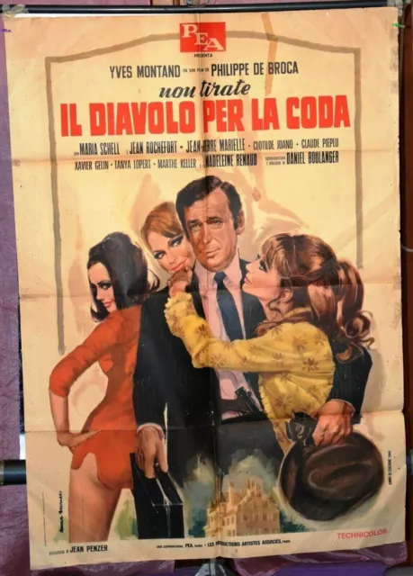 Manifesto 2F Non Tirate Il Diavolo Per La Coda Yves Montand Maria Schell Joano