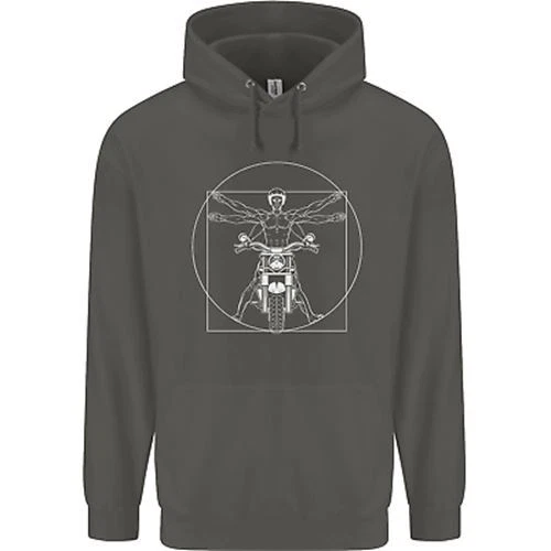 Felpa con cappuccio Vitruvian Biker Moto Moto Bambini Bambini 10