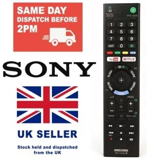 Sony Tv Rmt-Tx300E Replacement Remote Control Bravia 3D Hd Netflix Youtube