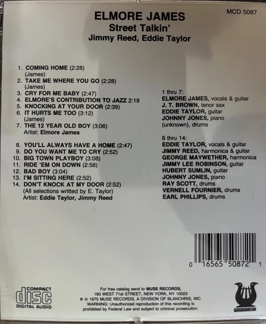ELMORE JAMES Street Talkin' CD 1975 Muse AS NEW! EUR 16,96 PicClick IT