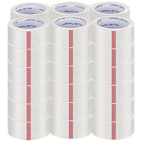 JARLINK Clear Packing Tape (36 Rolls), Heavy Duty Packaging Tape for Shipping...