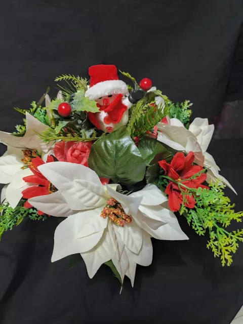 Handmade Christmas - Memorial Grave - Cemetery Pots With Artificial Flowers -