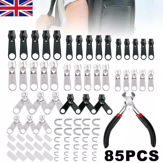 YKK ZIPPER SLIDER- Metal Zip - Repair Kit #5 Zipper Puller ( NO ZIP  SUPPLIED ) £4.95 - PicClick UK