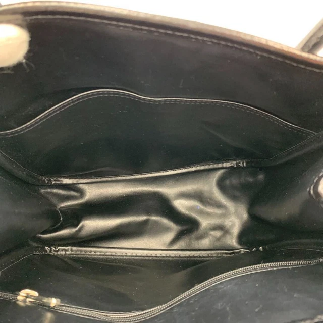 Longchamp Roseau Leather Handbag Tote Bag Hose Logo Toggle Black 7