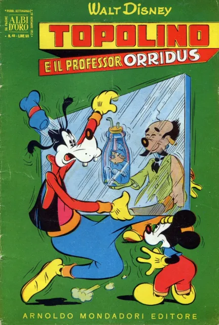 [171] ALBI D ORO ed. Mondadori 1953 n. 48 "Topolino e il prof Orridus" stato Buo