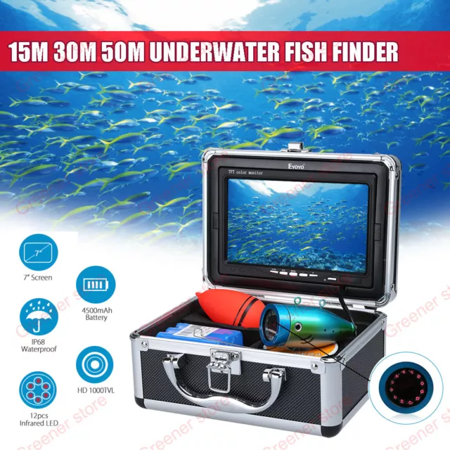 1000TVL Fish Finder Underwater Fishing Camera 7" Video Monitor Infrared IR LED