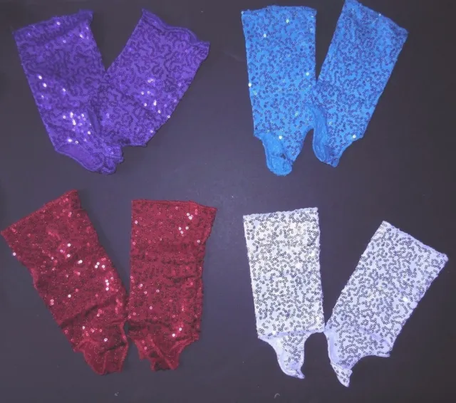 NEW sequin stirrup spandex socks Dance Costume accessories colors scrunch