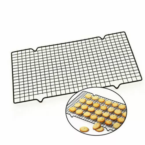 2Pcs Nonstick Wire Cookie Baking Cooling Rack Frying Bread Cake Grid Tray10*16in