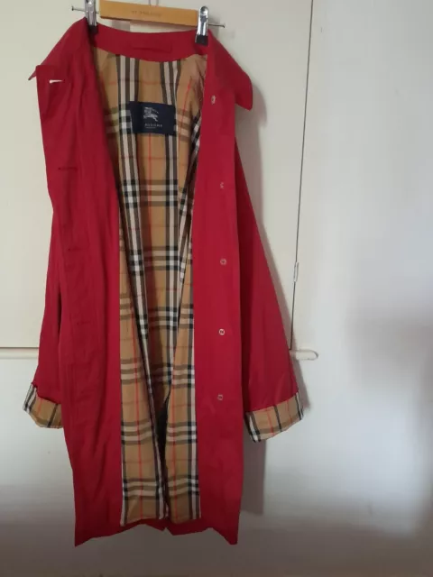 vintage burberry London Women's Regular Check Cotton trench coat  jacket 12/14