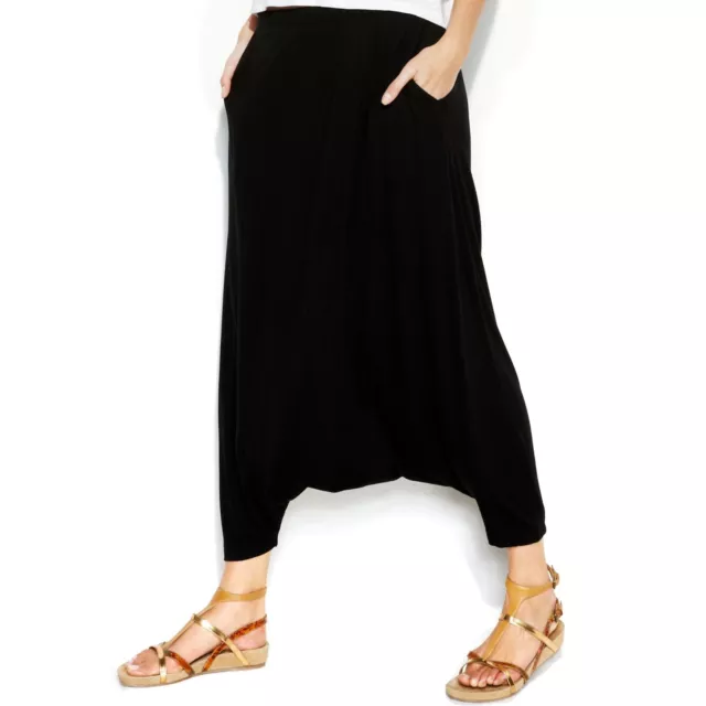 Eileen Fisher Pants Womens Medium Drop Crotch Harem Lagenlook Minimalist Pockets