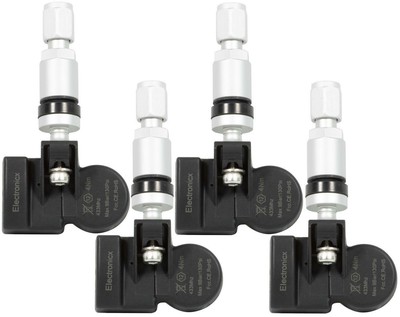 4 PRESSIONE PNEUMATICI sensori rdks sensori valvola di metallo nero per Porsche 911 997-2ca 