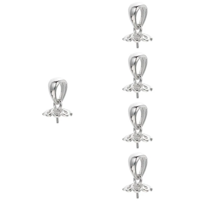 5 piezas Colgante de perlas Cierre pulsera de joyería simple Prise Bail hágalo usted mismo
