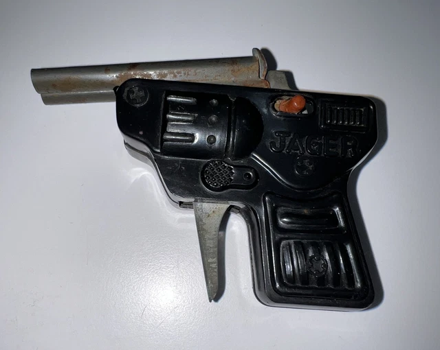 VINTAGE 1960S JAGER Children's Toy Metal Cap Gun Made In Japan Works