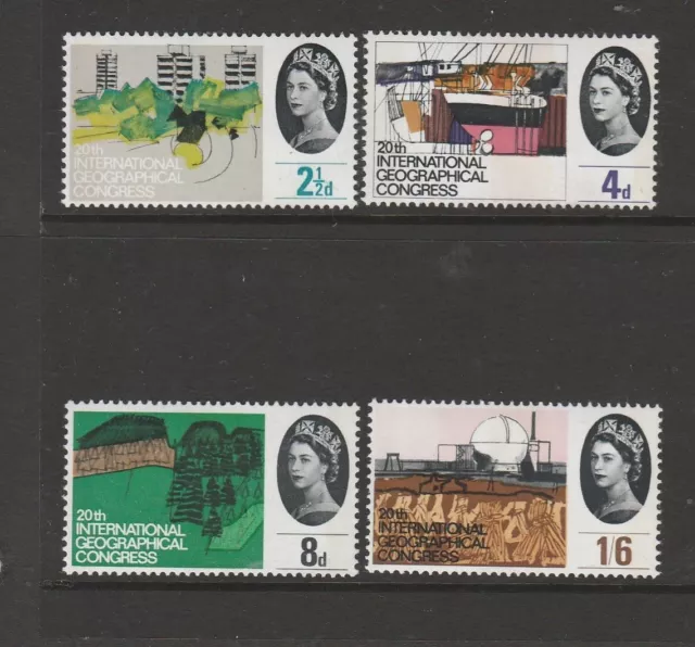 1964 Geographical Phosphor Complete Set of 4 (SG 651p-654p) Cat £30 Superb U/M