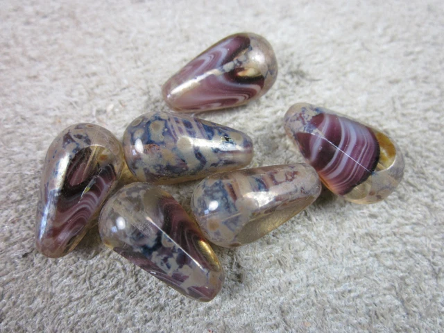Alte böhmische Glasperlen, Schmuck, Hobby, Basteln, kreatives Gestalten