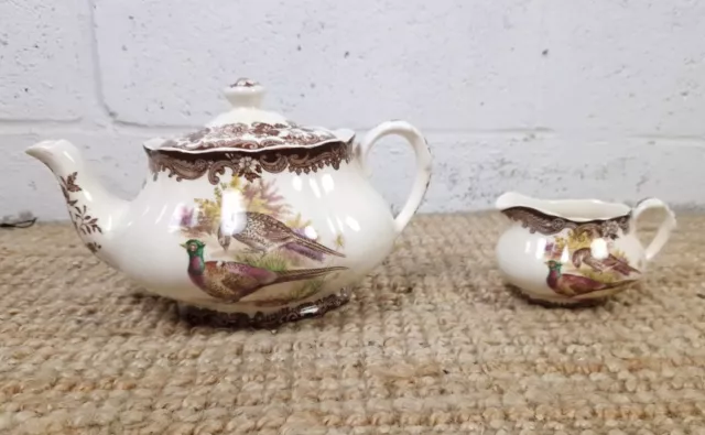 Royal Worcester Spode - Game Series (Birds) Pheasant/Woodcock Large 2pt Teapot