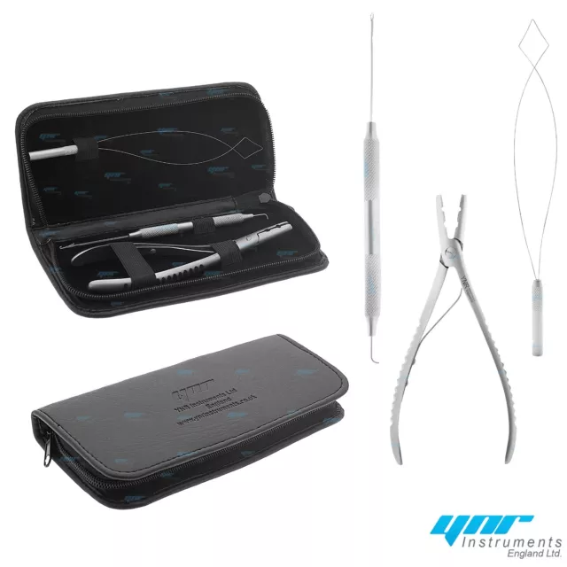 Ynr® Human Hair Extension Tool Kit Pliers Micro Rings Pin Loop Needle Tube Wire