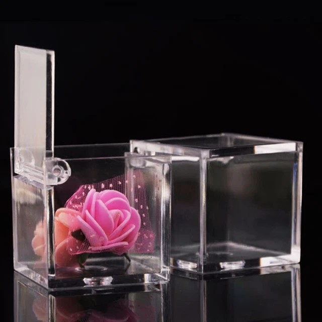 Organizador de almacenamiento de caja de plástico cuadrada Navidad 12 piezas creativo