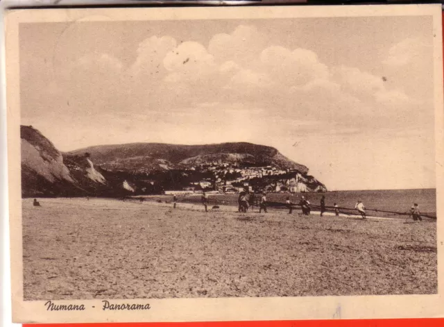 Cartolina  Numana  Fg Antica  Viaggiata  1961 Spiaggia Panorama  Occasione