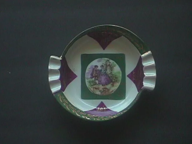 Vintage Ceramic Ashtray Marked Made In Occupied Japan + Hand Painted (1945-1952)