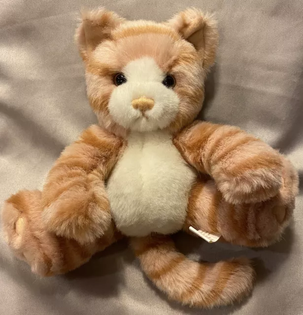 First Main Tabby KIT KAT Kitty Cat Plush 8 Inch Orange Sitting Stuffed Animal