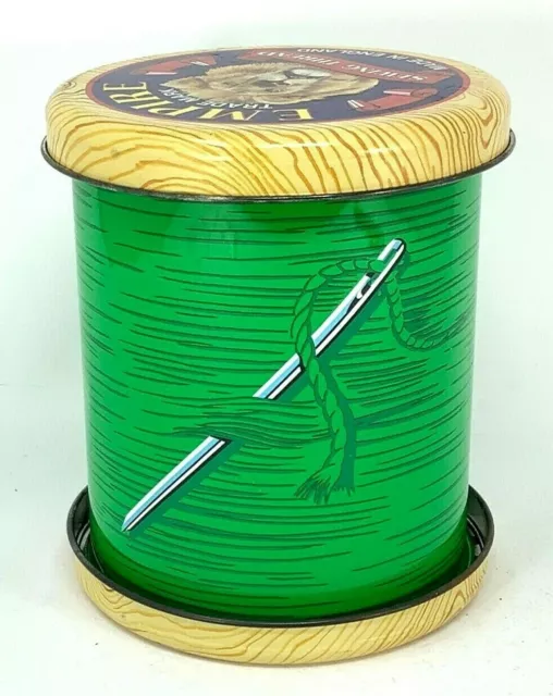 VINTAGE EMPIRE TIN Spool Thread Shape Green 6 x 5 in Made England Cotton  Reel £42.43 - PicClick UK