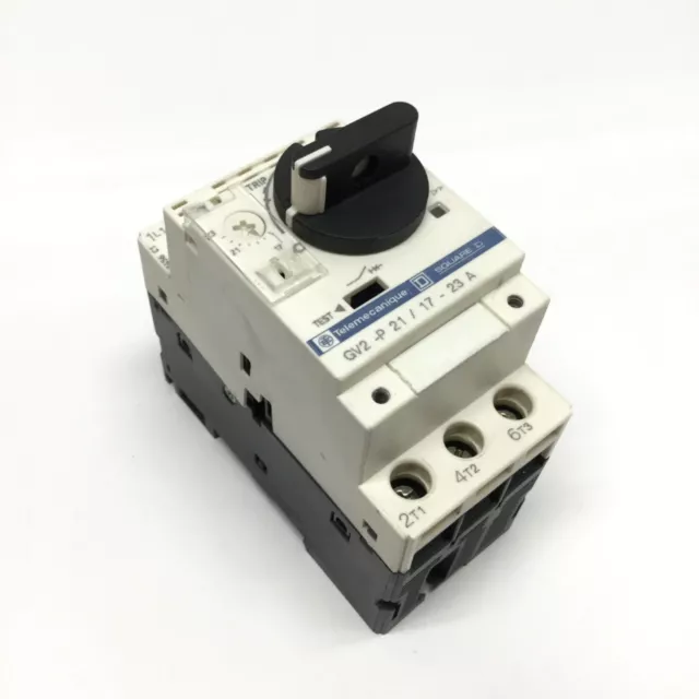 Telemecanique GV2-P21 Manual Motor Starter Circuit Breaker, 17-23A, 3-Pole