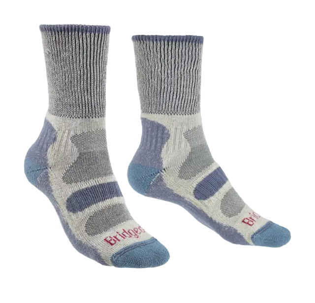 Bridgedale Women's Lightweight Coolmax Comfort Boot Sock 710616/424 Smokey Blue