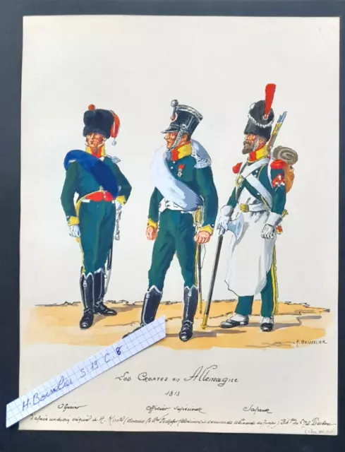 H. Boisselier Superbe et grande peinture Les Croates en Allemagne 1813