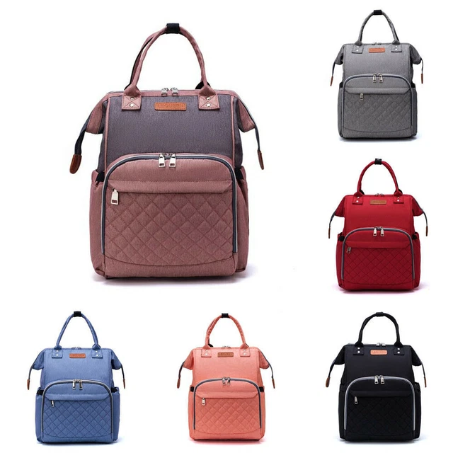 LEQUEEN Baby Diaper Bag Mummy Nappy 20L Large Capacity Backpack Shoulder Handbag