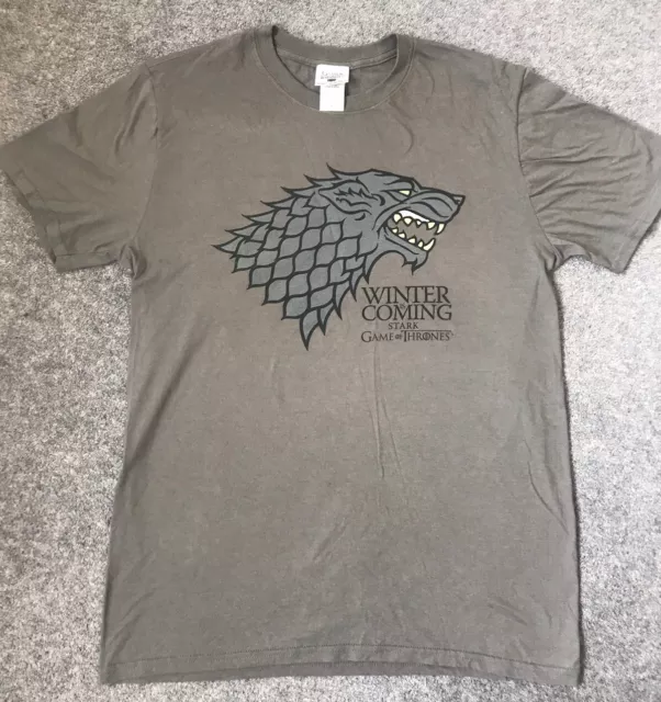 GAME OF THRONES HOUSE STARK - Winter is Coming - Grey T-Shirt - Men's Medium