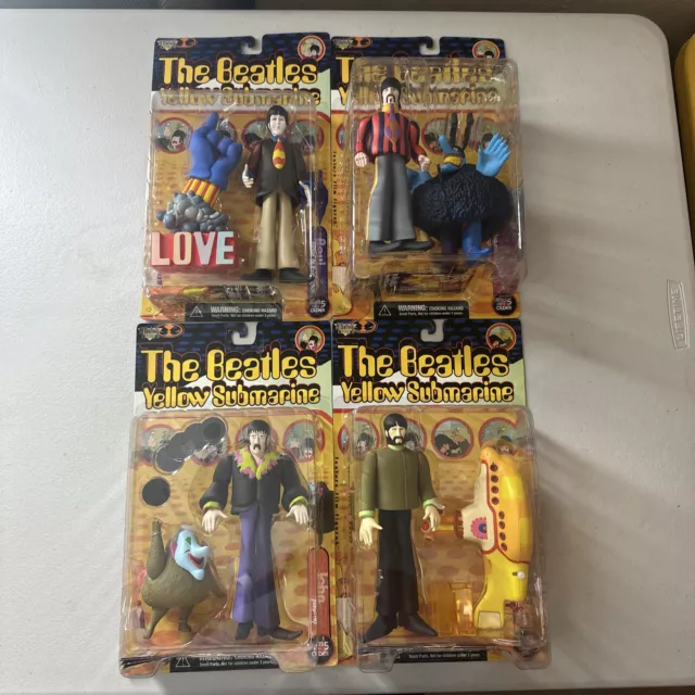 The Beatles Yellow Submarine Set of 4 Action Figures 1999 McFarlane Toys Vintage