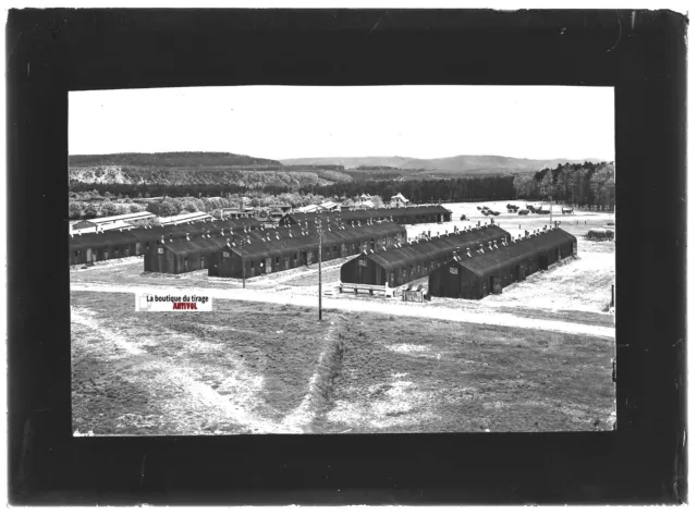 13x18cm Military Camp Bitche Positive Antique Photo Glass Plate