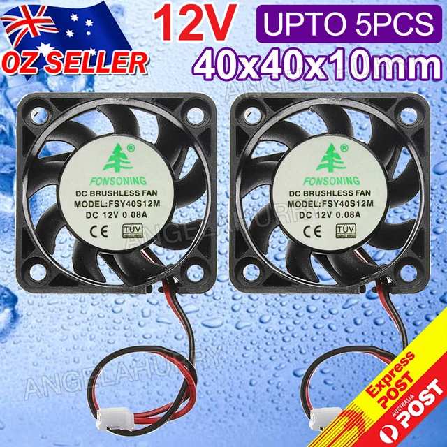 Brushless Silent Compute Fan 40x40x10mm DC 12V PC Case Cooling Fans Black NE