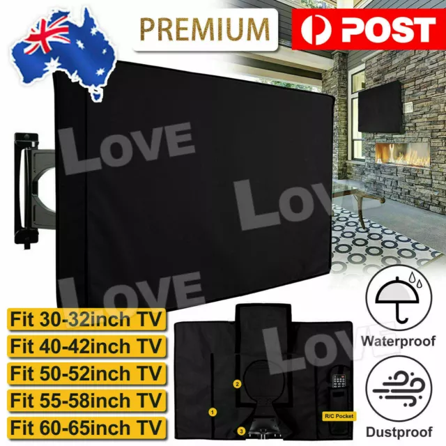 30"-65Inch Dustproof Waterproof TV Cover Outdoor Patio Flat Television Protector