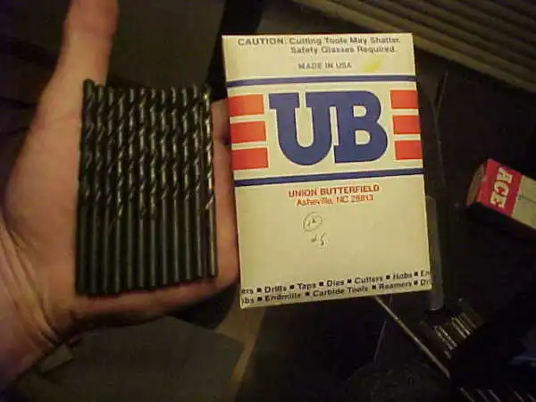 9/64" Jobber Drill Bits Pack of 12 Union Butterfield (Made in the USA)