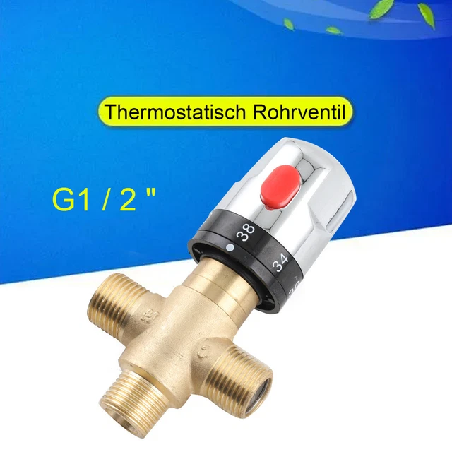 Válvula de termostato G1/2 (DN15) válvula de tubo termostático para sistema de ducha