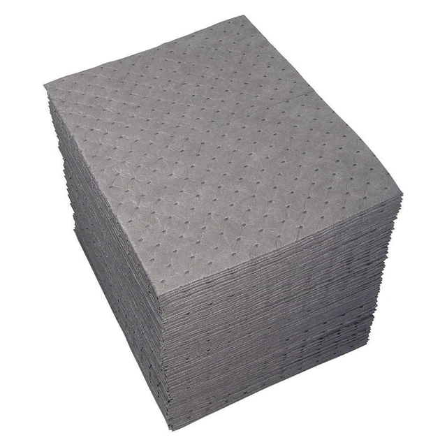 BRADY SPC ABSORBENTS UXT200 Absorbent Pad,Universal,Gray,PK200